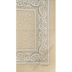 S 9002 Памучна кърпа за глава, бандан в светлобежово