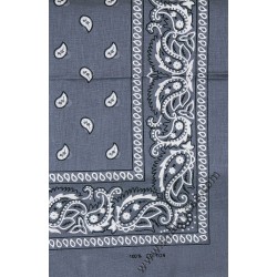 S 9002 Памучна кърпа за глава, бандан в сиво