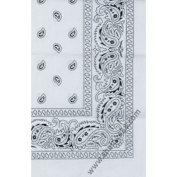 S 9002 Памучна кърпа за глава, бандан в бяло