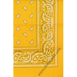 S 9002 Памучна кърпа за глава, бандан в жълто