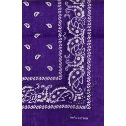 S 9002 Памучна кърпа за глава, бандан в тъмнолилаво