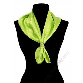 S 3300 Квадратен копринен шал фишу в зелено