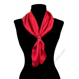 S 3300 Квадратен копринен шал фишу в червено