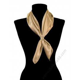 S 3300 Квадратен копринен шал фишу в златистожълто