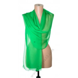 S 3270 Копринен дамски шал в тревистозелен
