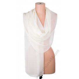 S 3270 Копринен дамски шал в цвят екрю