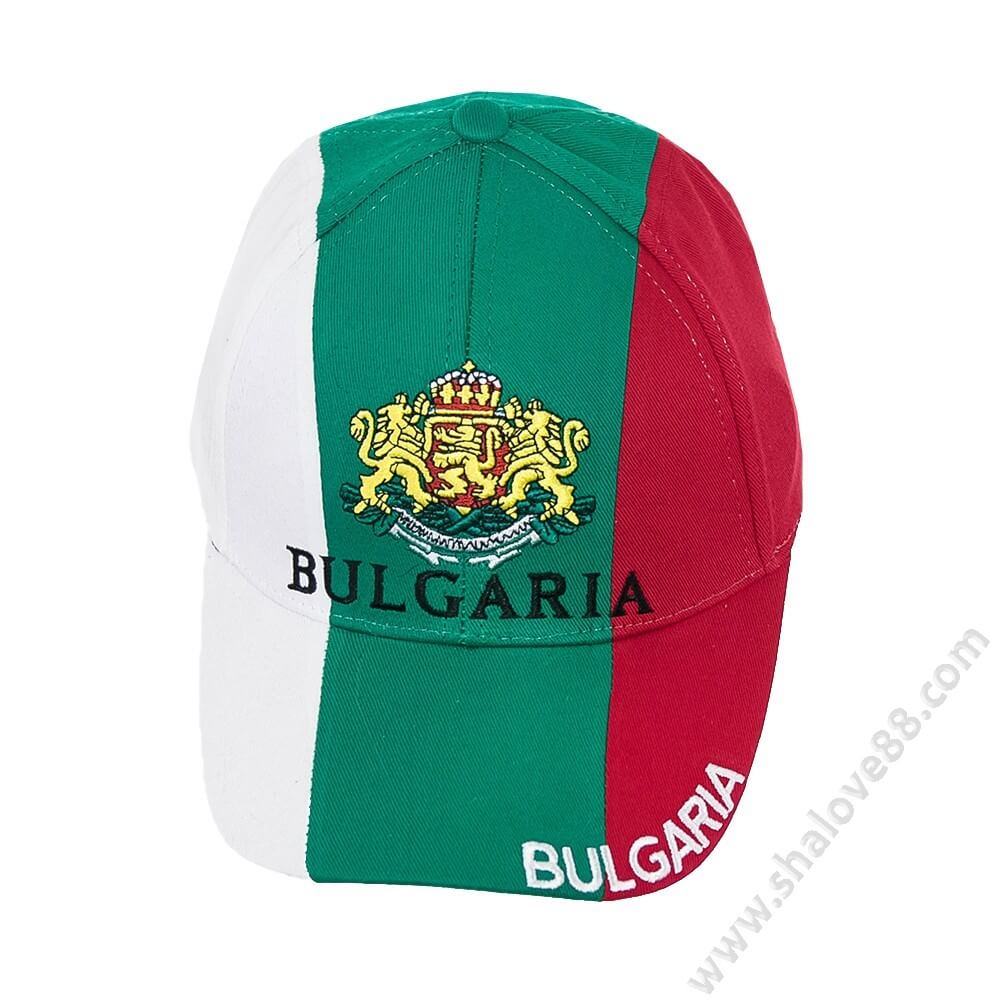 S 006 Мъжка шапка с козирка и бродерия " BULGARIA" с българското знаме