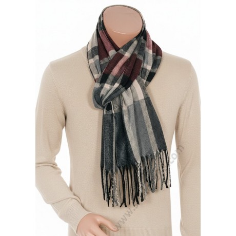 S 2216-4 Мъжки луксозен кашмирен комплект "Градски Шик" - шал и топли ръкавици