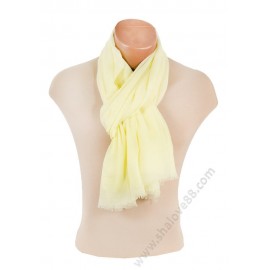 S 1715 Памучен летен мъжки шал "Летен бриз" в светложълт цвят