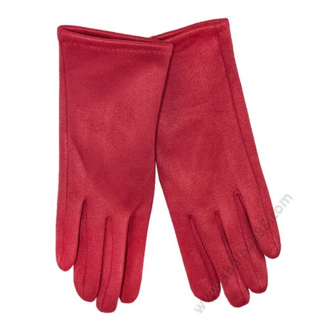 S 3607 червен /220-1 Комплект "Огнен залез" – кашмирен шал с арт принт и тъчскрийн ръкавици