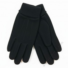 S 2311 Мъжки топли ръкавици "Вечна Класика" - Черни с плетен маншет
