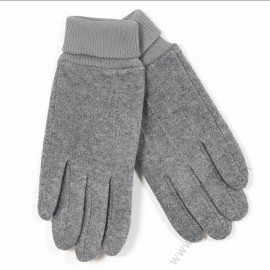S 2311Мъжки топли ръкавици "Модерен Комфорт" - Сиви с плетен маншет