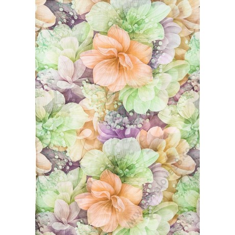 S 1111 зелен/ 1302 зелен Изискан комплект от шал с цветя и брошка в зелено