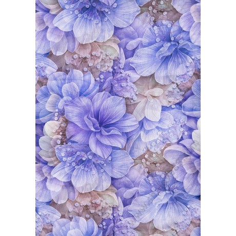 S 1111 Фин дамски шал с красиви цветя в лилаво