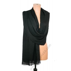 S 1715 Памучен летен дамски шал в черно