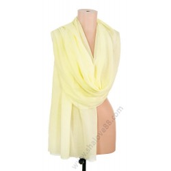 S 1715 Памучен летен дамски шал в светложълто