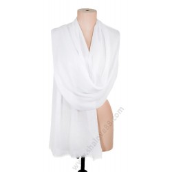 S 1715 Памучен летен дамски шал в бяло