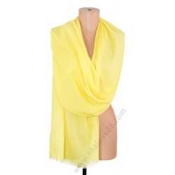 S 1715 Памучен летен дамски шал в жълто