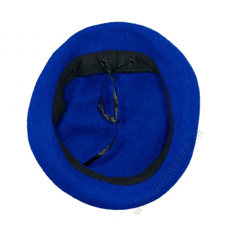 S 3843 Вълнена дамска барета в турскосиньо