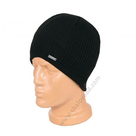 S 2223 черен /5707-2 Комплект мъжка шапка и ръкавици в черно