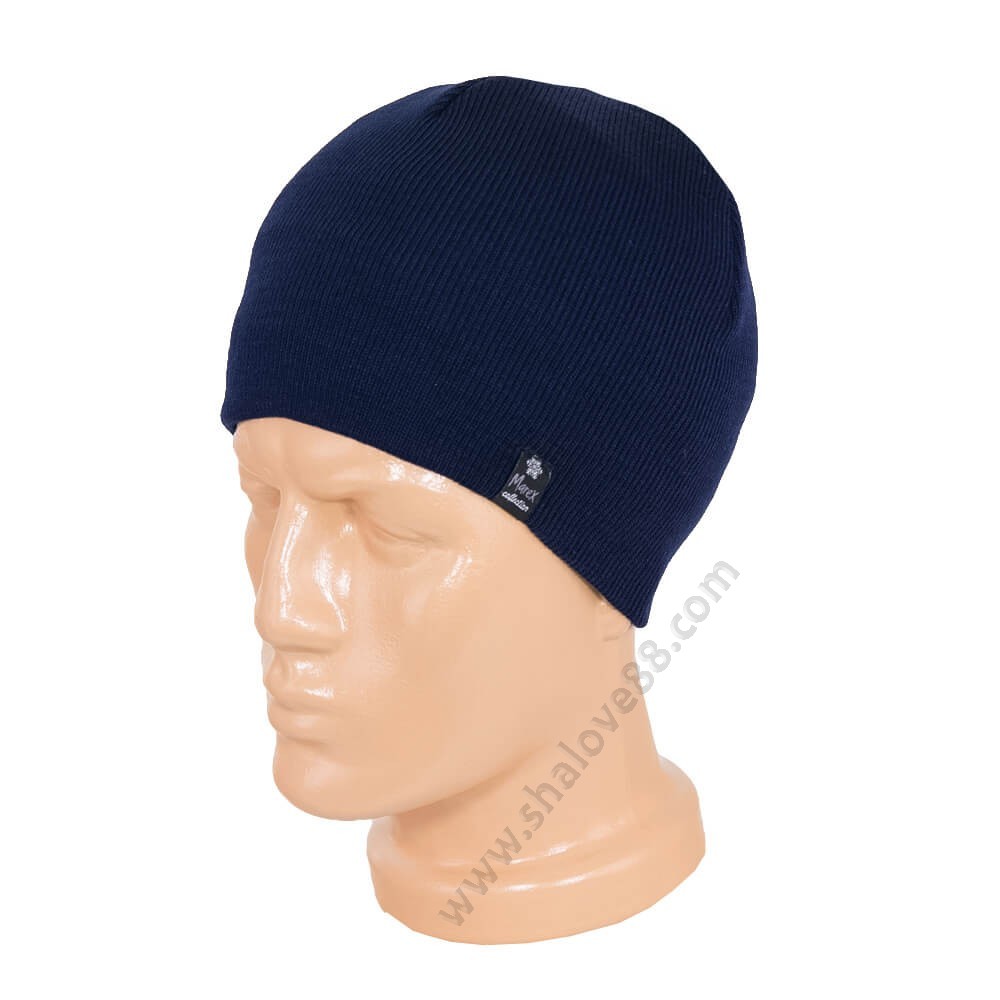 S 2220 Стилна тъмносиня шапка за мъже