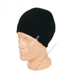 S 2220 Мъжка фино плетена шапка в черно