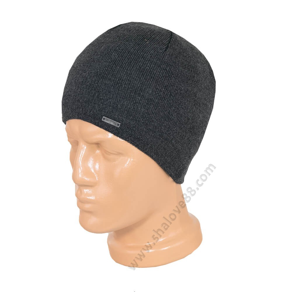 S 2221 Мъжка зимна шапка в тъмносиво
