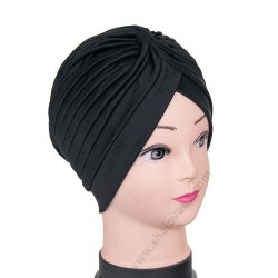 S 001 Класически дамски тюрбан в черно