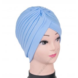S 001 Класически дамски тюрбан в светлосиньо