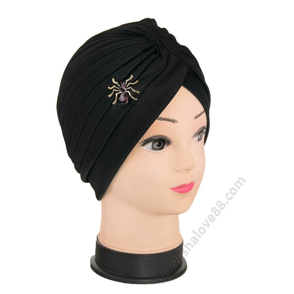 S 001/1158 злато Тюрбан с брошка със сафир