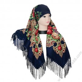 S 383 Голяма красива забрадка в тъмносиньо